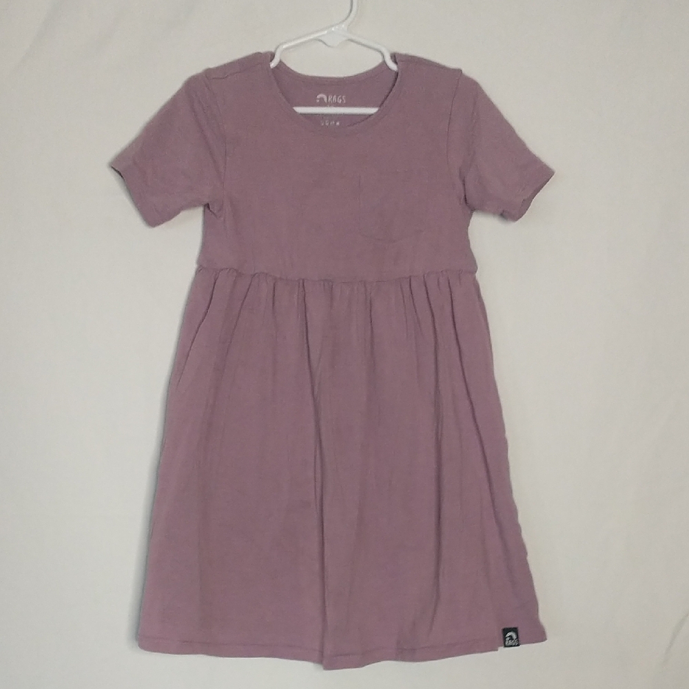 Girls 5/6 Short Sleeve Mauve Summer Beach Easter Dress